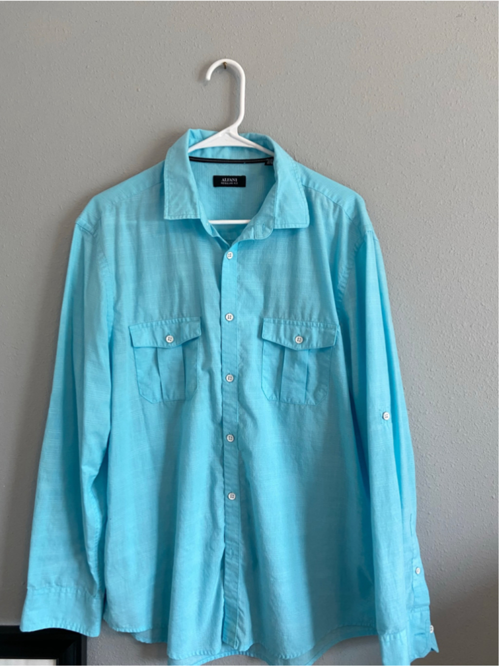 Blue Alfani men's dress shirt, size large